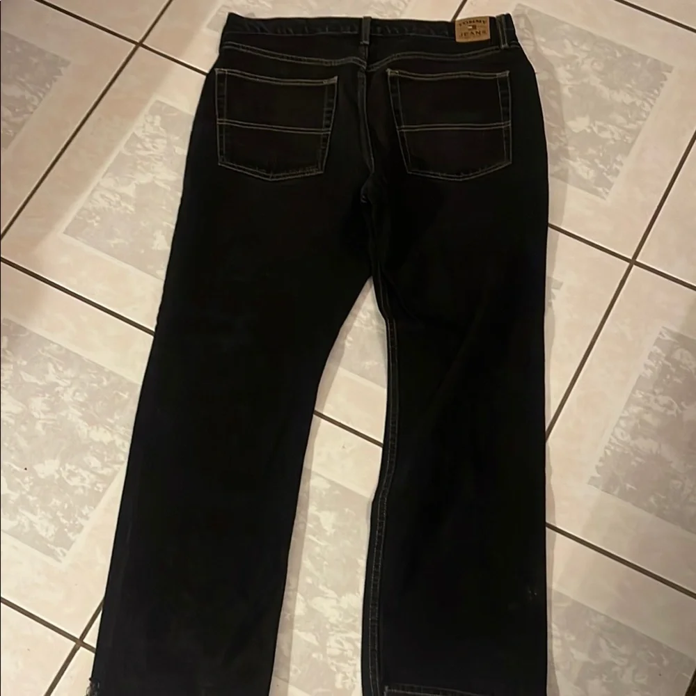 Vintage Tommy Hilfiger Black Straight-Leg Jeans with Classic Design